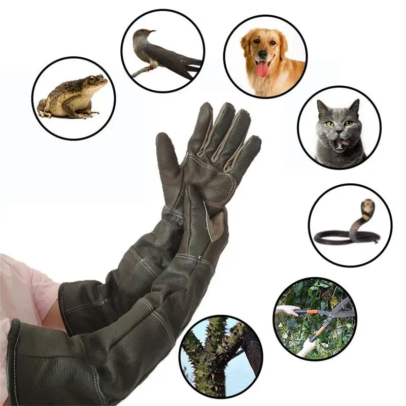 Leather Pet Handling Gloves for Bite Protection - Al-Noor Bazaar