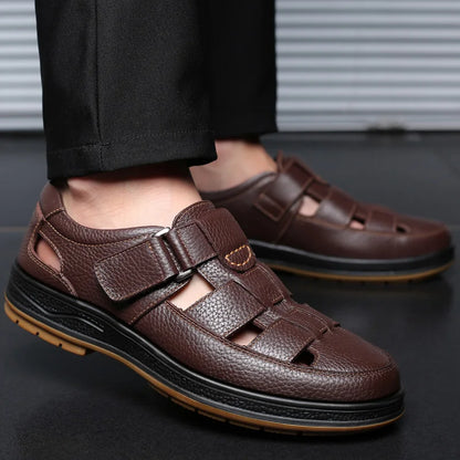 Genuine Leather Gladiator Sandals for Men - Al-Noor Bazaar