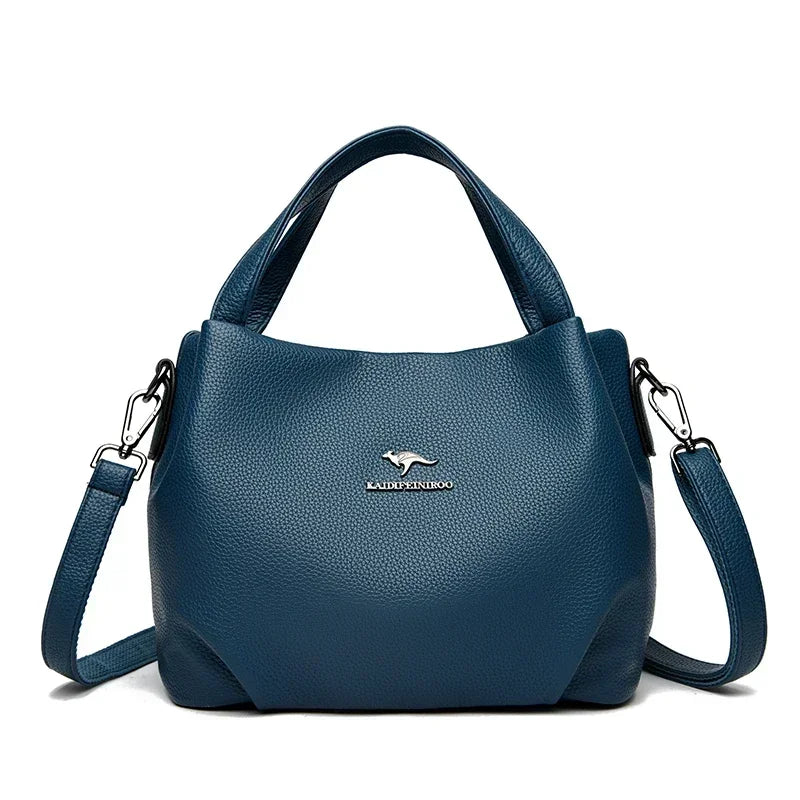 Soft Leather Crossbody Tote Bag for Women - Al-Noor Bazaar