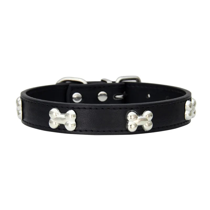Leather Pet Collar for Small & Large Dogs - Al-Noor Bazaar