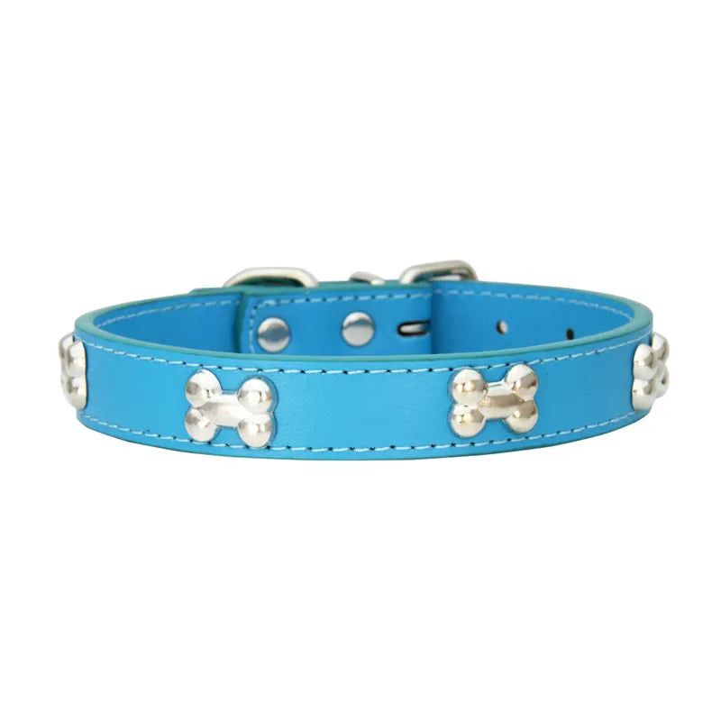 Leather Pet Collar for Small & Large Dogs - Al-Noor Bazaar