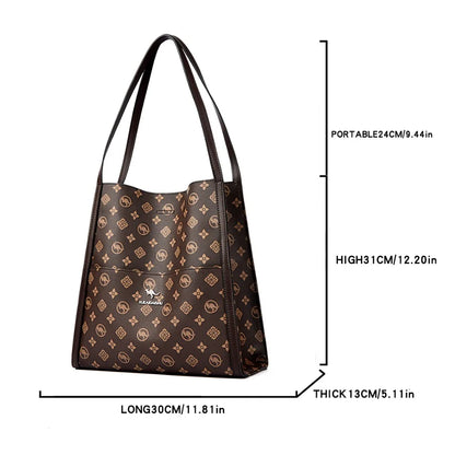 Leather Tote Bag with Top Handle for Women - Al-Noor Bazaar