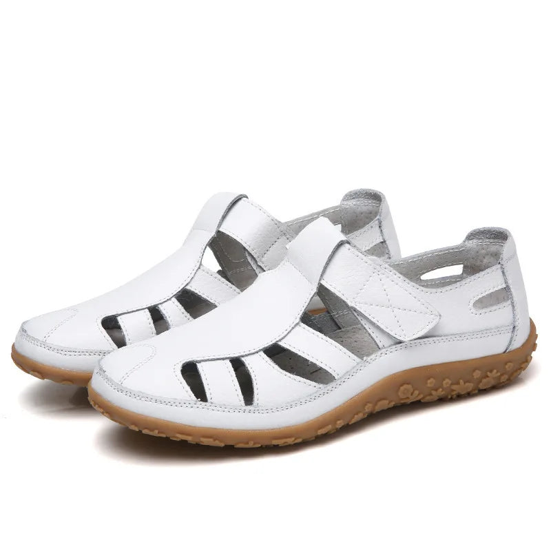 Women's Closed Toe Leather Sandals - Al-Noor Bazaar