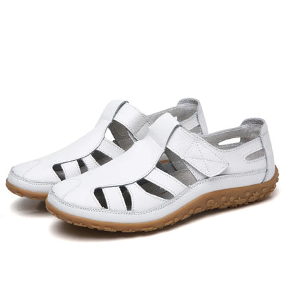 Women's Closed Toe Leather Sandals - Al-Noor Bazaar