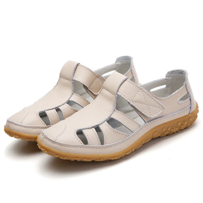 Women's Closed Toe Leather Sandals - Al-Noor Bazaar