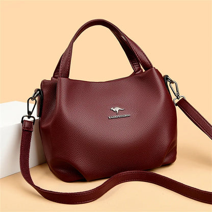 Soft Leather Crossbody Tote Bag for Women - Al-Noor Bazaar