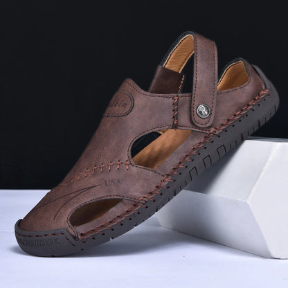 Breathable Leather Sandals for Men - Al-Noor Bazaar