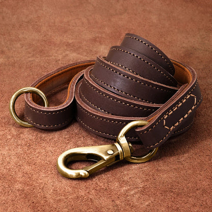Genuine Leather Dog Leash for Large Dogs - Al-Noor Bazaar