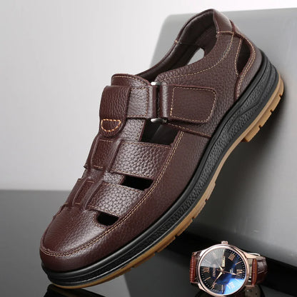 Genuine Leather Gladiator Sandals for Men - Al-Noor Bazaar