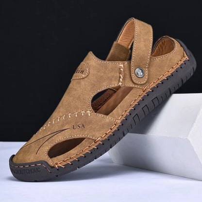 Breathable Leather Sandals for Men - Al-Noor Bazaar