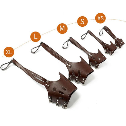 Leather Dog Muzzle for Small & Large Breeds - Al-Noor Bazaar