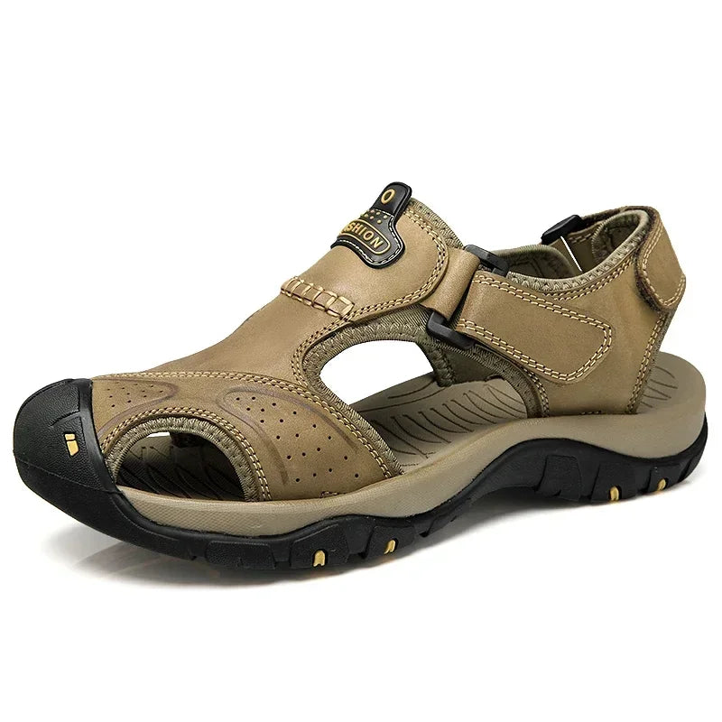 Leather Beach Sandals for Men - Al-Noor Bazaar