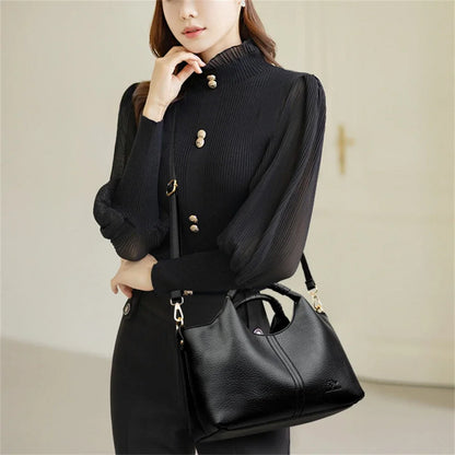 Soft Leather Tote Bag for Women - Al-Noor Bazaar