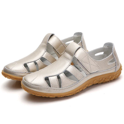 Women's Closed Toe Leather Sandals - Al-Noor Bazaar