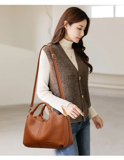 Soft Leather Tote Bag for Women - Al-Noor Bazaar