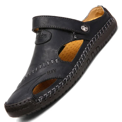 Genuine Leather Slip-On Sandals for Men - Al-Noor Bazaar