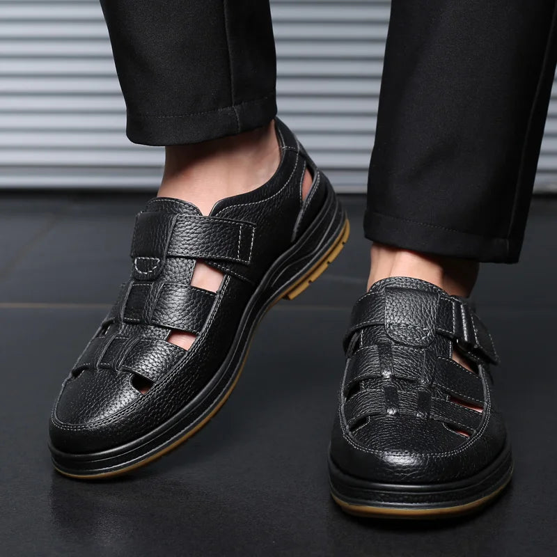 Genuine Leather Gladiator Sandals for Men - Al-Noor Bazaar
