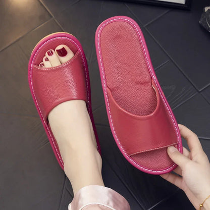 Genuine Leather Slide Sandals for Men - Al-Noor Bazaar
