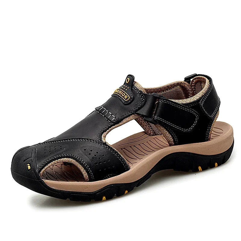 Leather Beach Sandals for Men - Al-Noor Bazaar