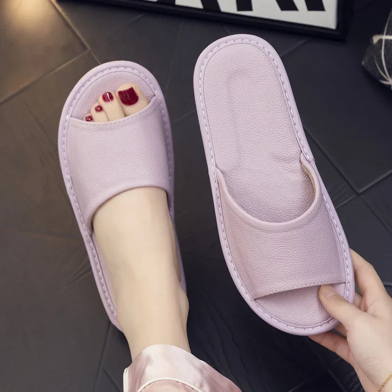 Genuine Leather Slide Sandals for Men - Al-Noor Bazaar