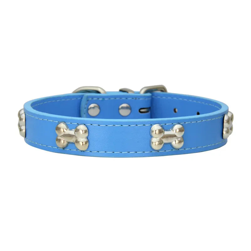 Leather Pet Collar for Small & Large Dogs - Al-Noor Bazaar