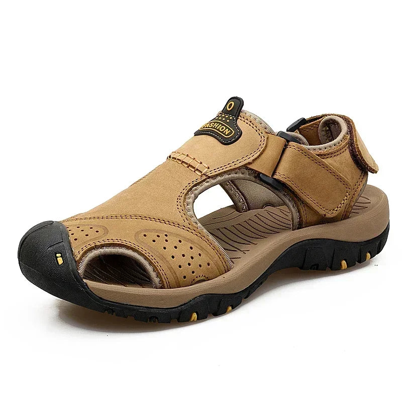 Leather Beach Sandals for Men - Al-Noor Bazaar