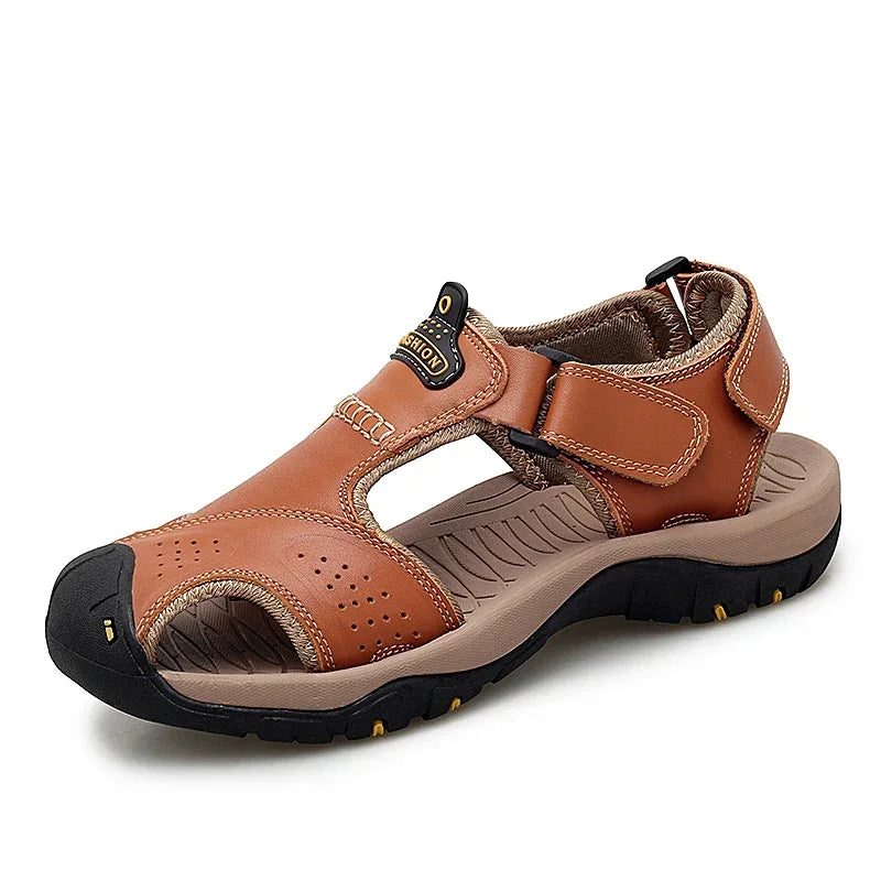 Leather Beach Sandals for Men - Al-Noor Bazaar