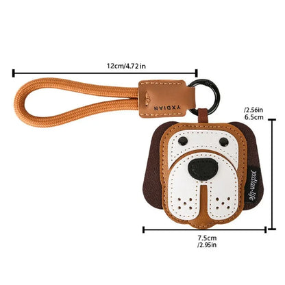 Leather Cat & Dog Keychain Bag Charm - Al-Noor Bazaar