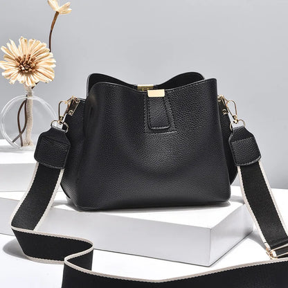 Minimalist Bucket Bag with Adjustable Crossbody Strap