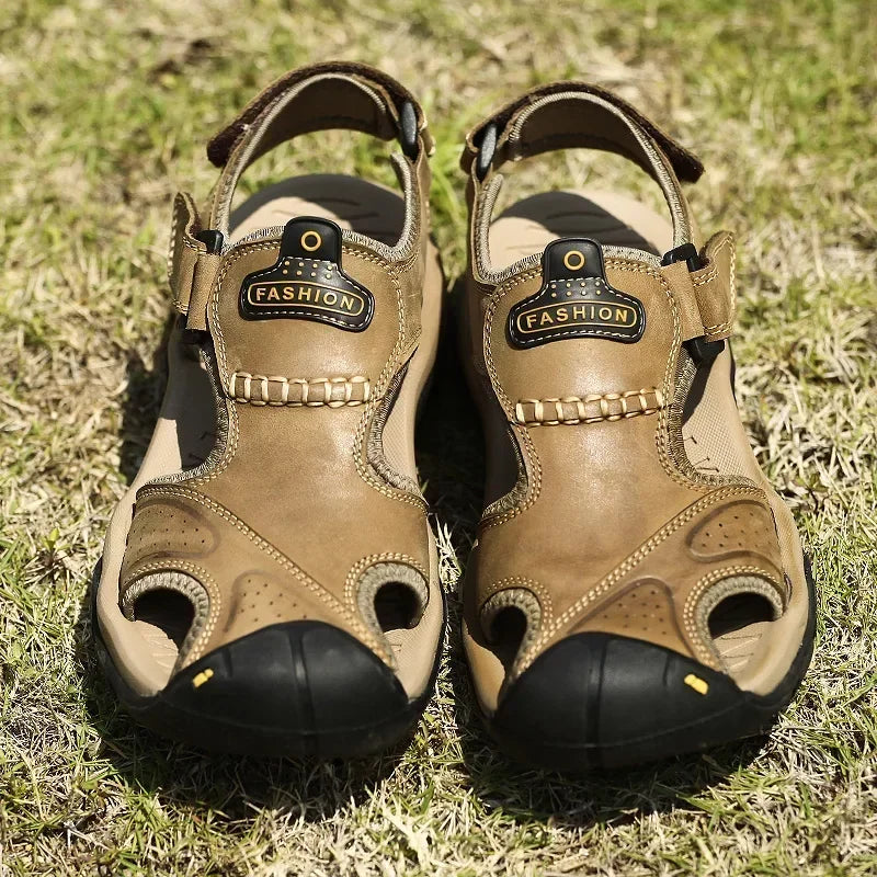 Leather Beach Sandals for Men - Al-Noor Bazaar