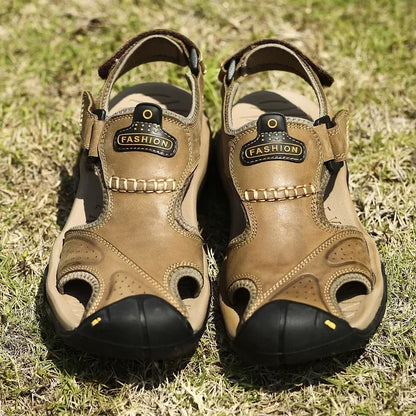 Leather Beach Sandals for Men - Al-Noor Bazaar