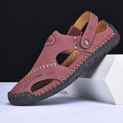 Breathable Leather Sandals for Men - Al-Noor Bazaar