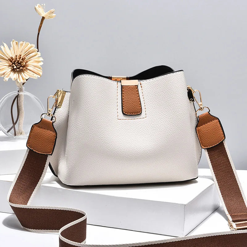 Minimalist Bucket Bag with Adjustable Crossbody Strap