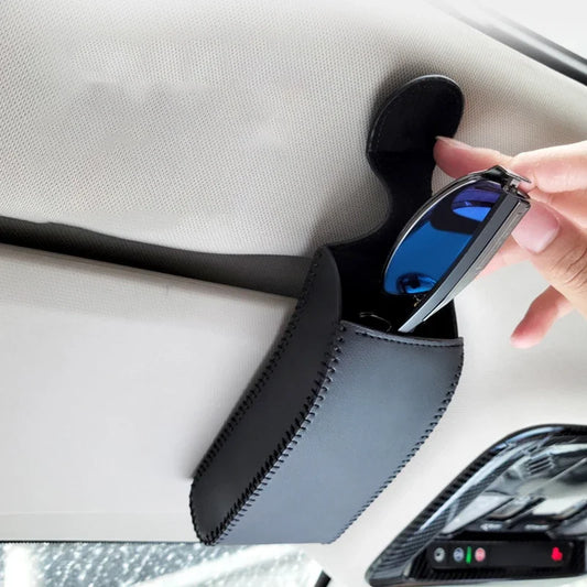 Leather Sunglasses Holder for Car Visor - Al-Noor Bazaar