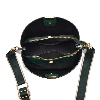 Minimalist Bucket Bag with Adjustable Crossbody Strap