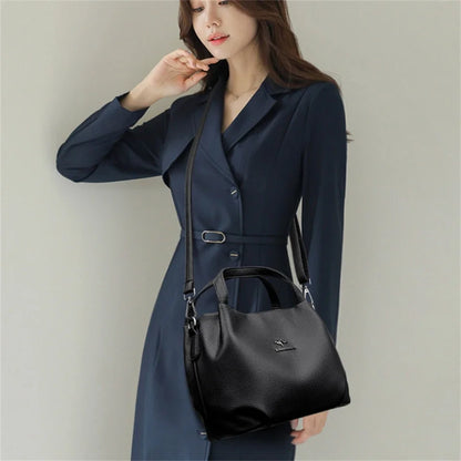Soft Leather Crossbody Tote Bag for Women - Al-Noor Bazaar