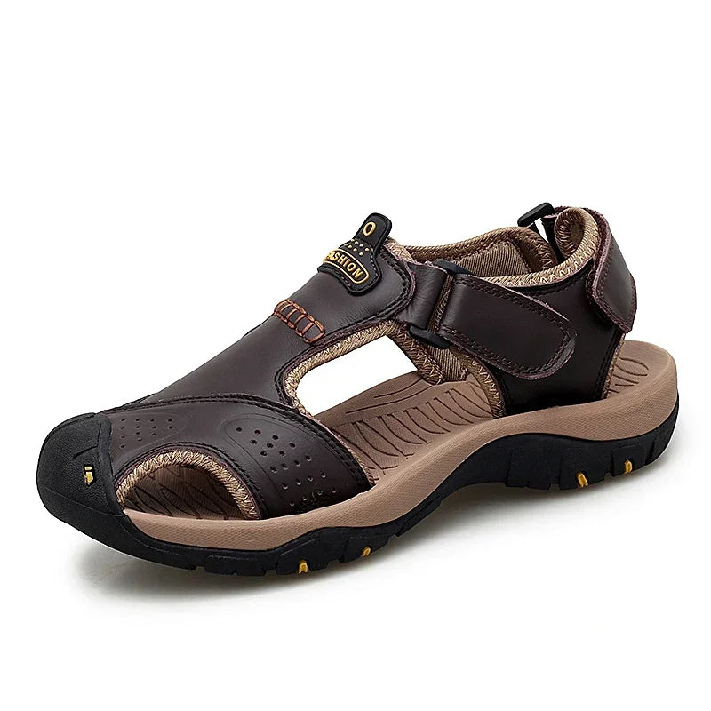 Leather Beach Sandals for Men - Al-Noor Bazaar