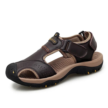 Leather Beach Sandals for Men - Al-Noor Bazaar