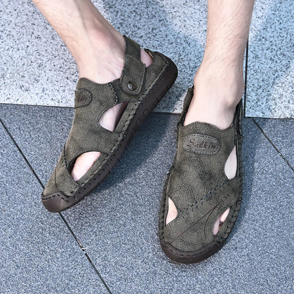 Breathable Leather Sandals for Men - Al-Noor Bazaar