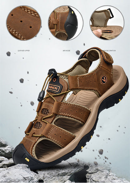 Leather Roman Sandals for Men - Al-Noor Bazaar