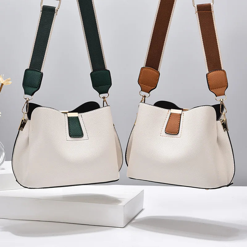 Minimalist Bucket Bag with Adjustable Crossbody Strap