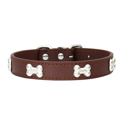 Leather Pet Collar for Small & Large Dogs - Al-Noor Bazaar