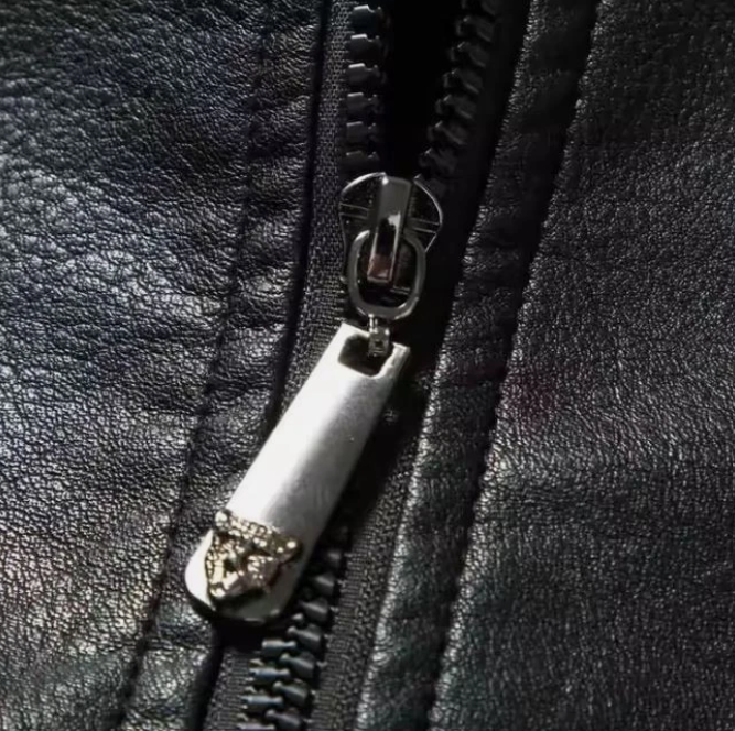 Men's Vintage Black Faux Leather Biker Jacket – Waterproof, Custom Sizes