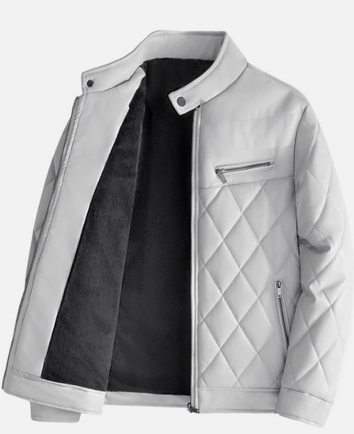 Men’s Thick PU Leather Jacket – Fleece Lined, Casual Winter Coat M-4XL