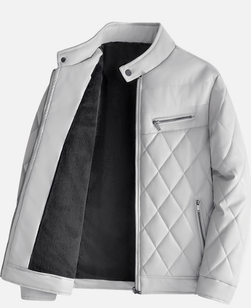 Men’s Thick PU Leather Jacket – Fleece Lined, Casual Winter Coat M-4XL