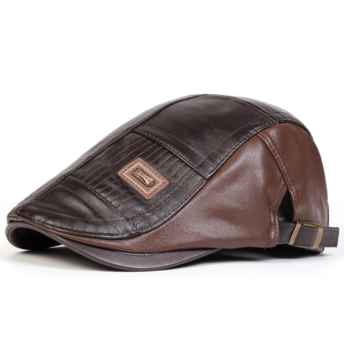 Faux Leather Newsboy Cap for Men - Al-Noor Bazaar