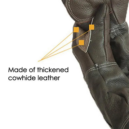 Leather Pet Handling Gloves for Bite Protection - Al-Noor Bazaar