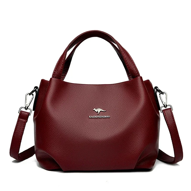 Soft Leather Crossbody Tote Bag for Women - Al-Noor Bazaar