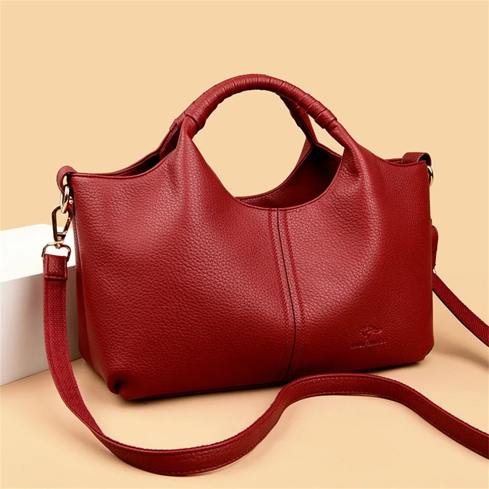 Soft Leather Tote Bag for Women - Al-Noor Bazaar