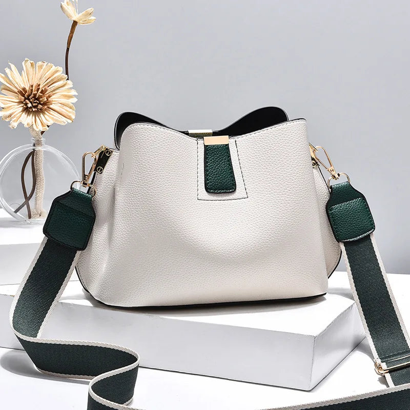 Minimalist Bucket Bag with Adjustable Crossbody Strap